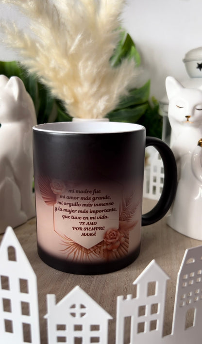 Taza mágica, El diseño solo se revelará cuando se vierta líquido caliente en la taza.