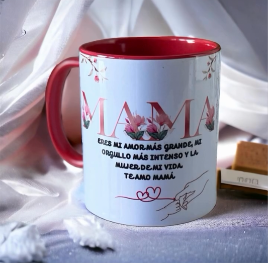 Tazas con fondo de color.