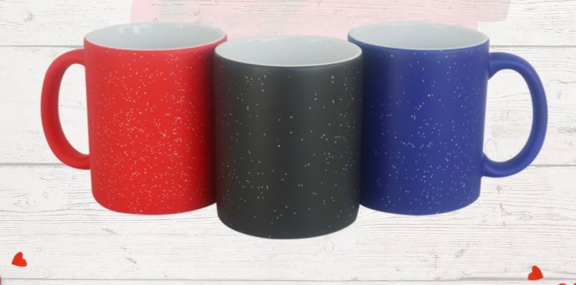 Taza mágica, El diseño solo se revelará cuando se vierta líquido caliente en la taza.